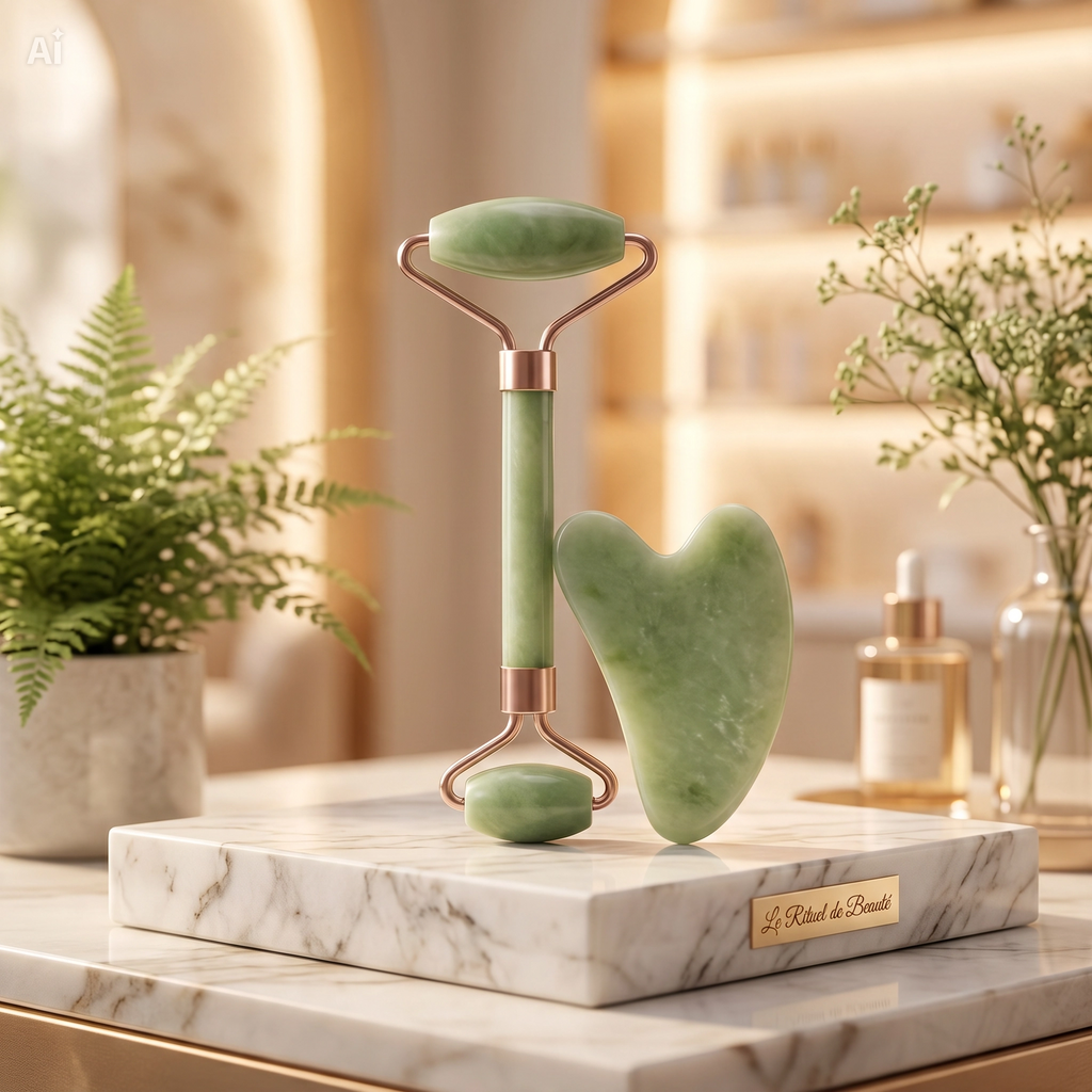 Duo Roller & Gua Sha – Sculptez votre visage en 10 minutes par jour